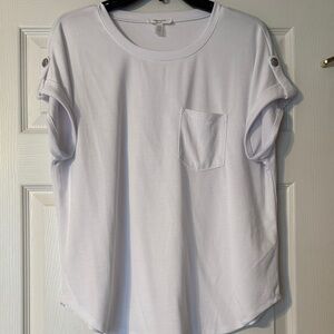 Cable & Gauge White Short Sleeve Top